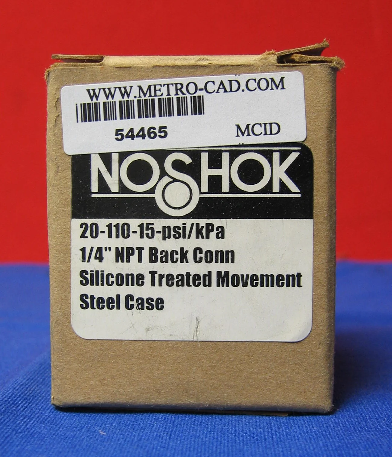 NOSHOK 20-110 PSI/KPA 1/4″ NPT BACKCONN SILICONE TREATMENT MOVEMENT STEEL CASE