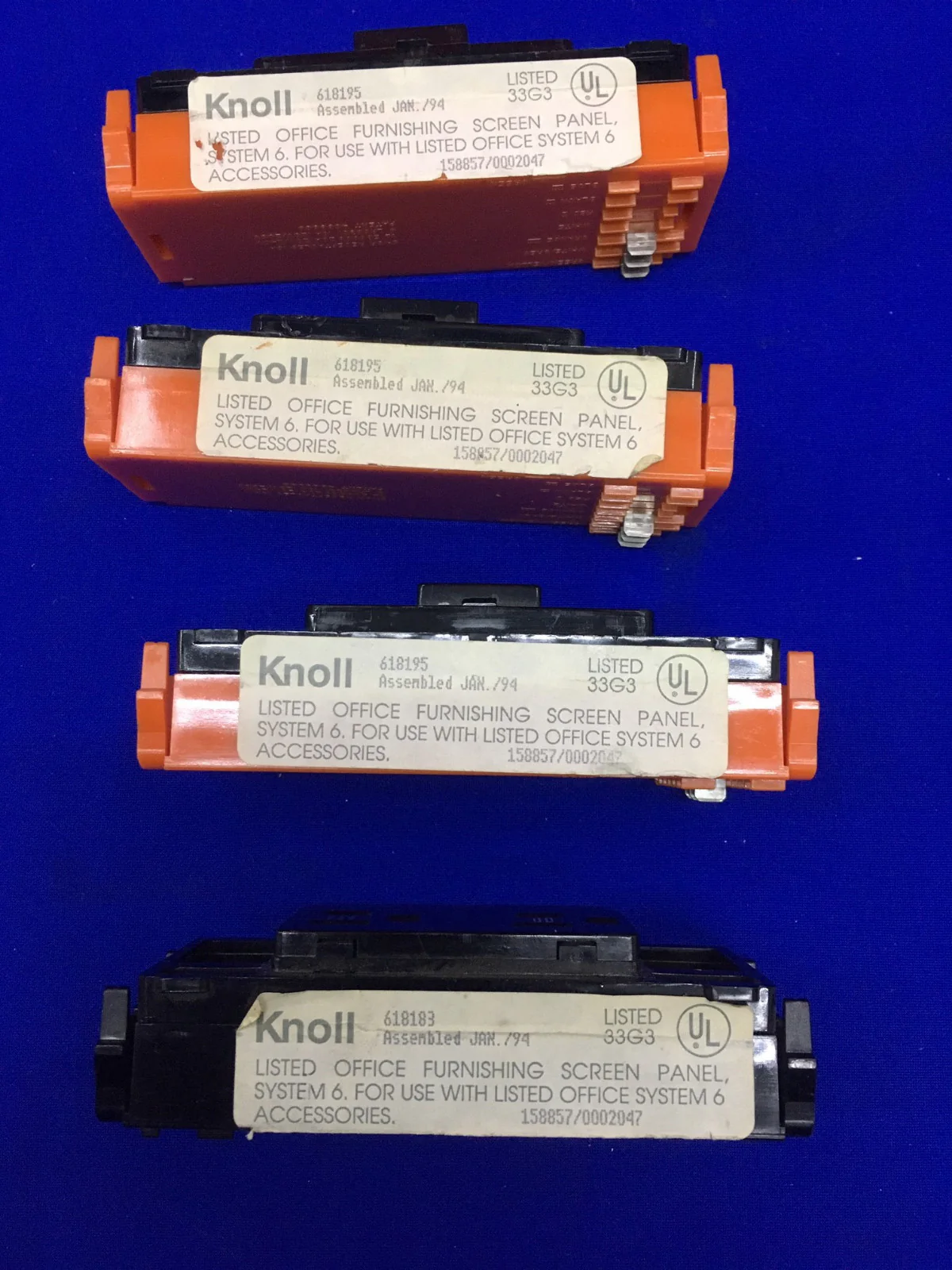 KNOLL QTY 3 618195 & QTY 1 618183 ELECTRICAL RECEPTACLES
