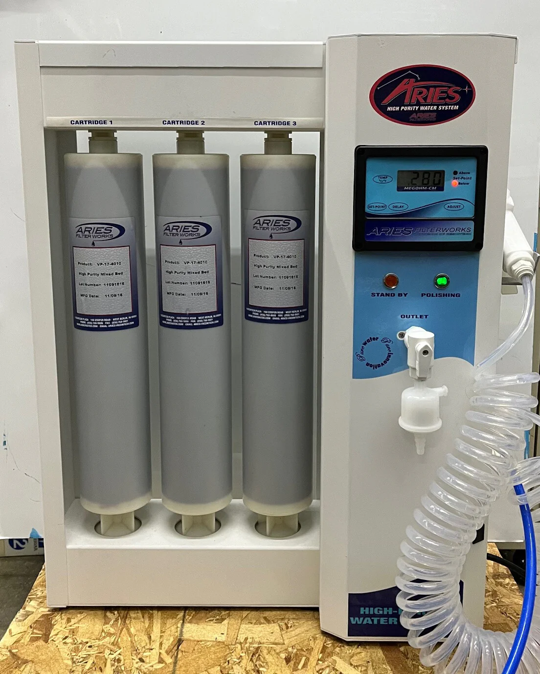 ARIES ARS-105 FILTERWORKS PURIFICATION HIGH PURITY WATER SYSTEM – PART/REPAIR