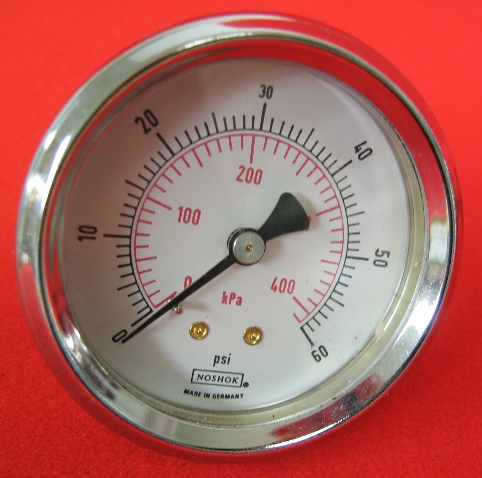 NOSHOK 60 PSI 0-60 PSI GAUGE GAGE BACK CONNECTOR PANEL MOUNT 1/4″