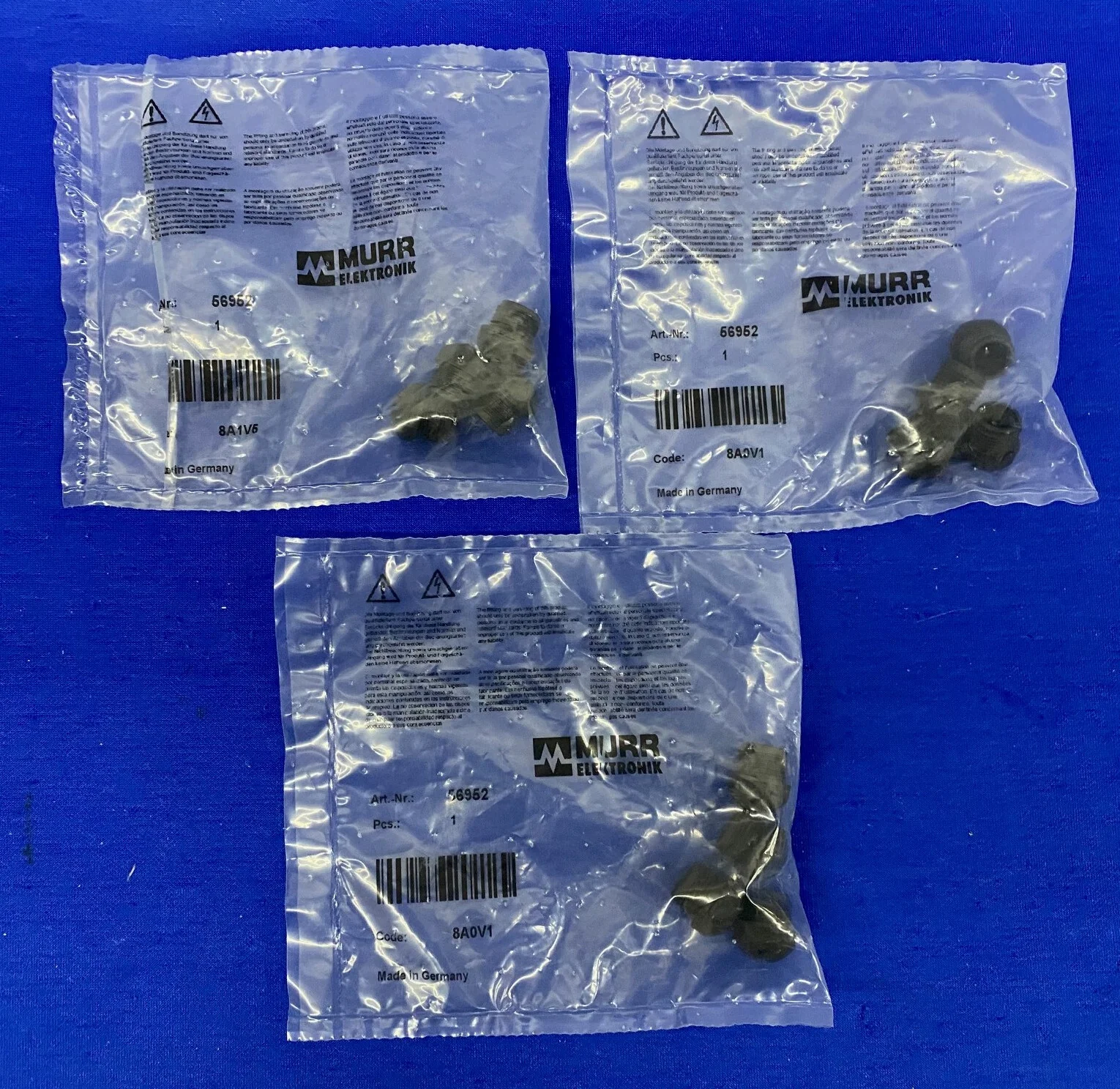 MURR ELEKTRONIK 56952 BLIND CAP M12 ACCESSORIES – 1 LOT OF 3 PACKAGES