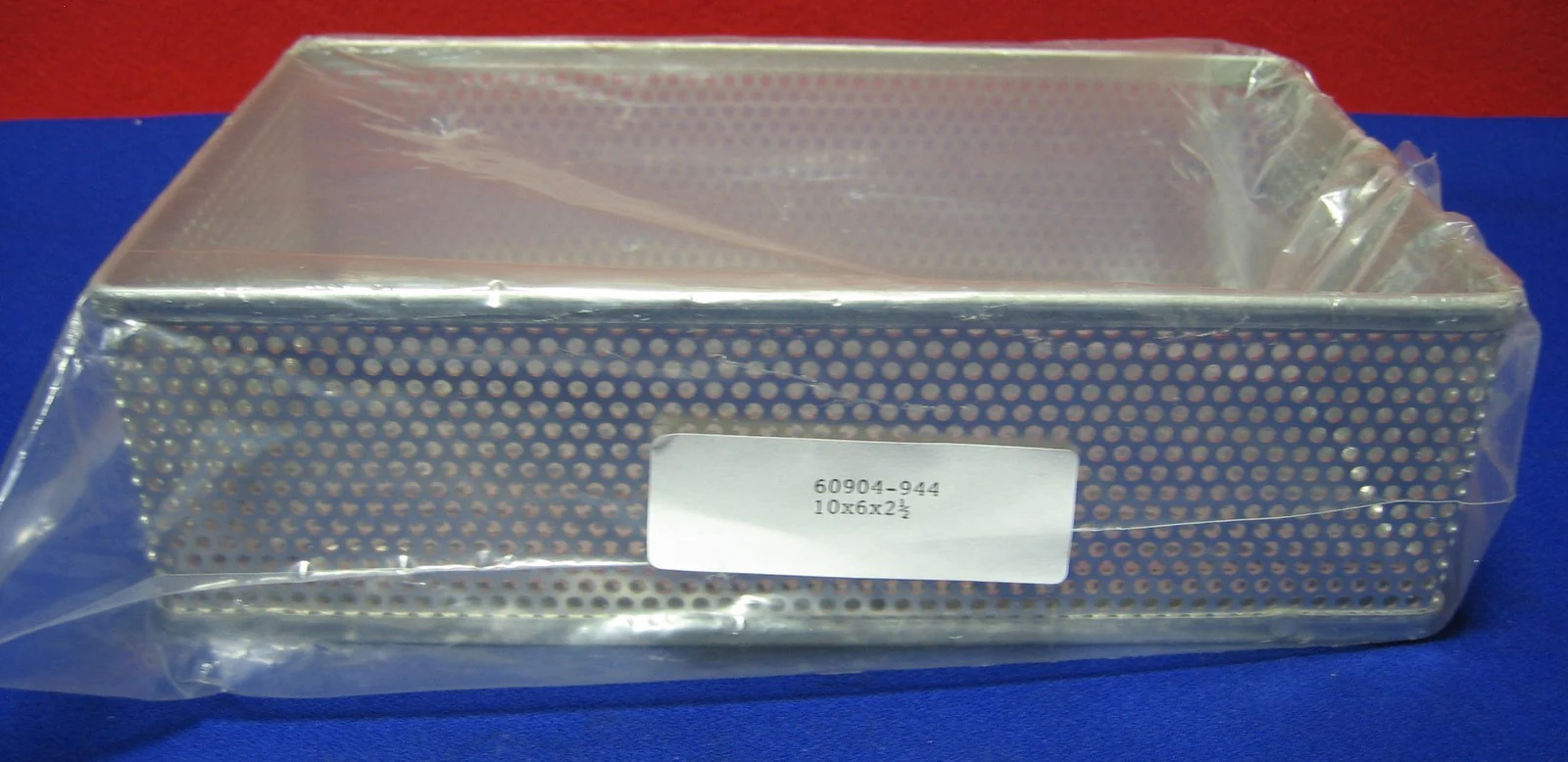 60904-944 BASKET / CARRIER ALUMINUM LABORATORY LAB HOSPITAL  10″ x 6″ x 2.5″
