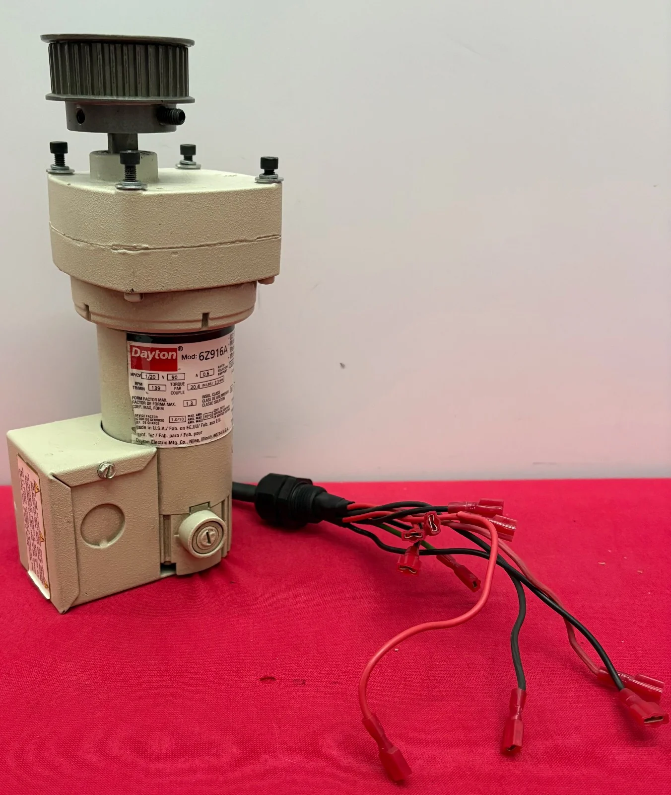 DAYTON 6Z916A DC GEARMOTOR 90V – FOR PARTS/REPAIR