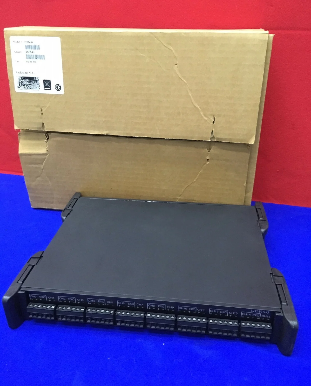 IO TECH DBK-48 DBK48 16 CHANNEL SIGNAL CONDITIONING.4 J TC DATAFORTH 8B47 UNITS