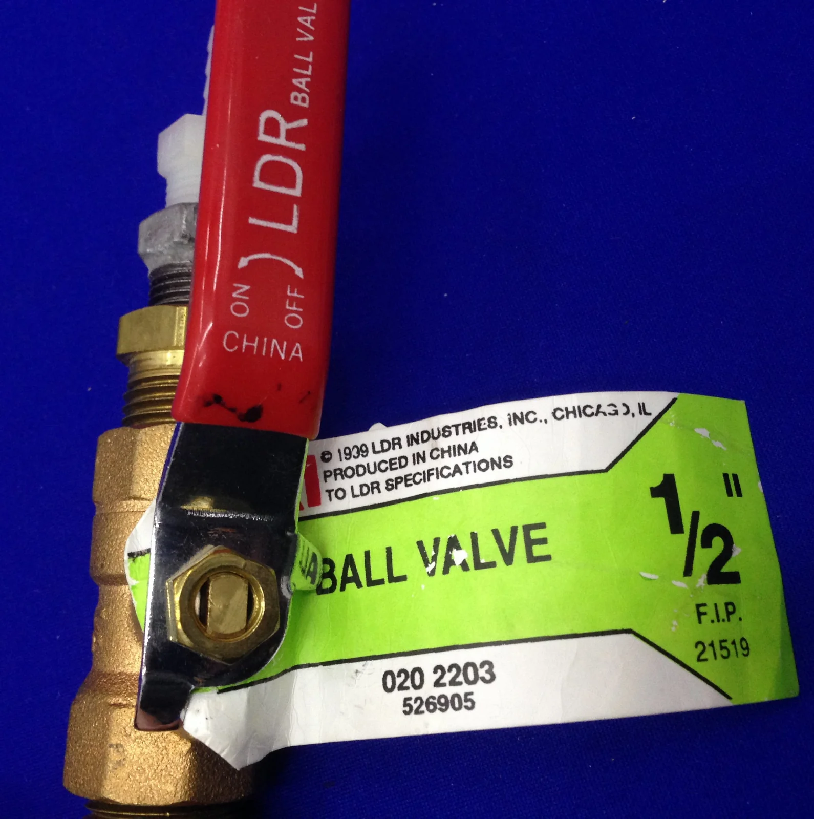 LDR INDUSTRIES LDRI 020 2203 / 526905 1/2″ BALL VALVE