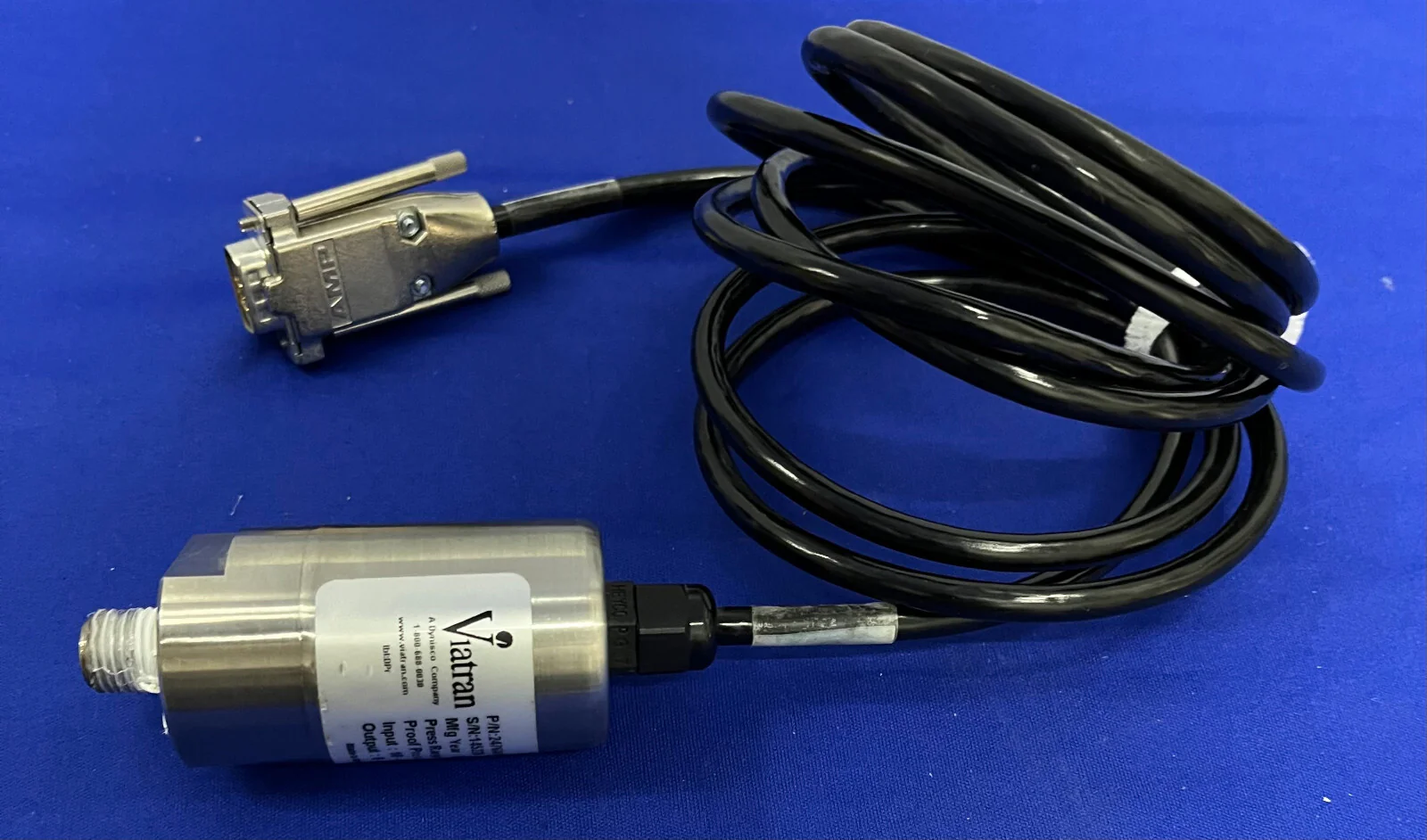 VIATRAN MODEL 247 PRESSURE TRANSDUCER 2476AHGYKZU8 PRESS RANGE 0-50 PSIG
