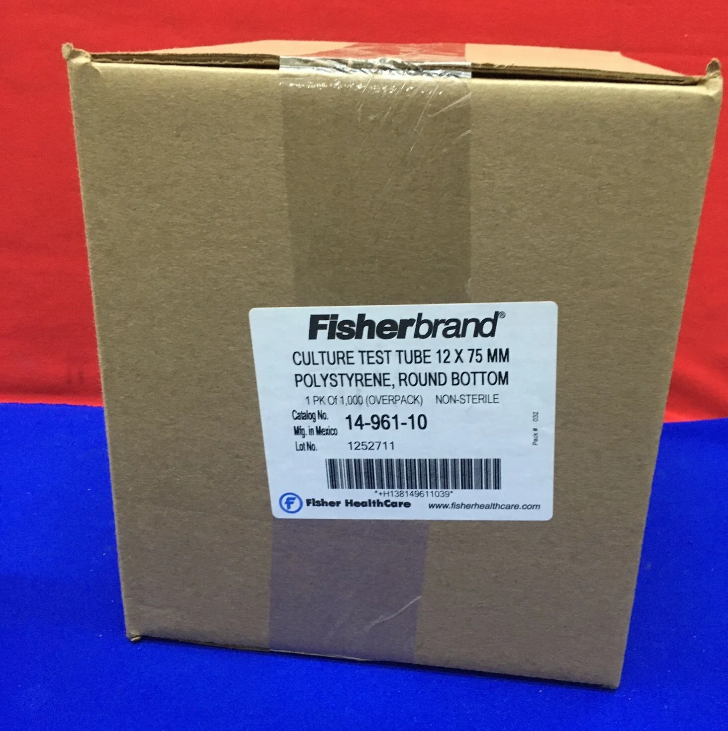 1 PACKAGE CONTAINING 1000 TUBES / FISHER HEALTHCARE 14-961-10 CULTURE TEST TUBE