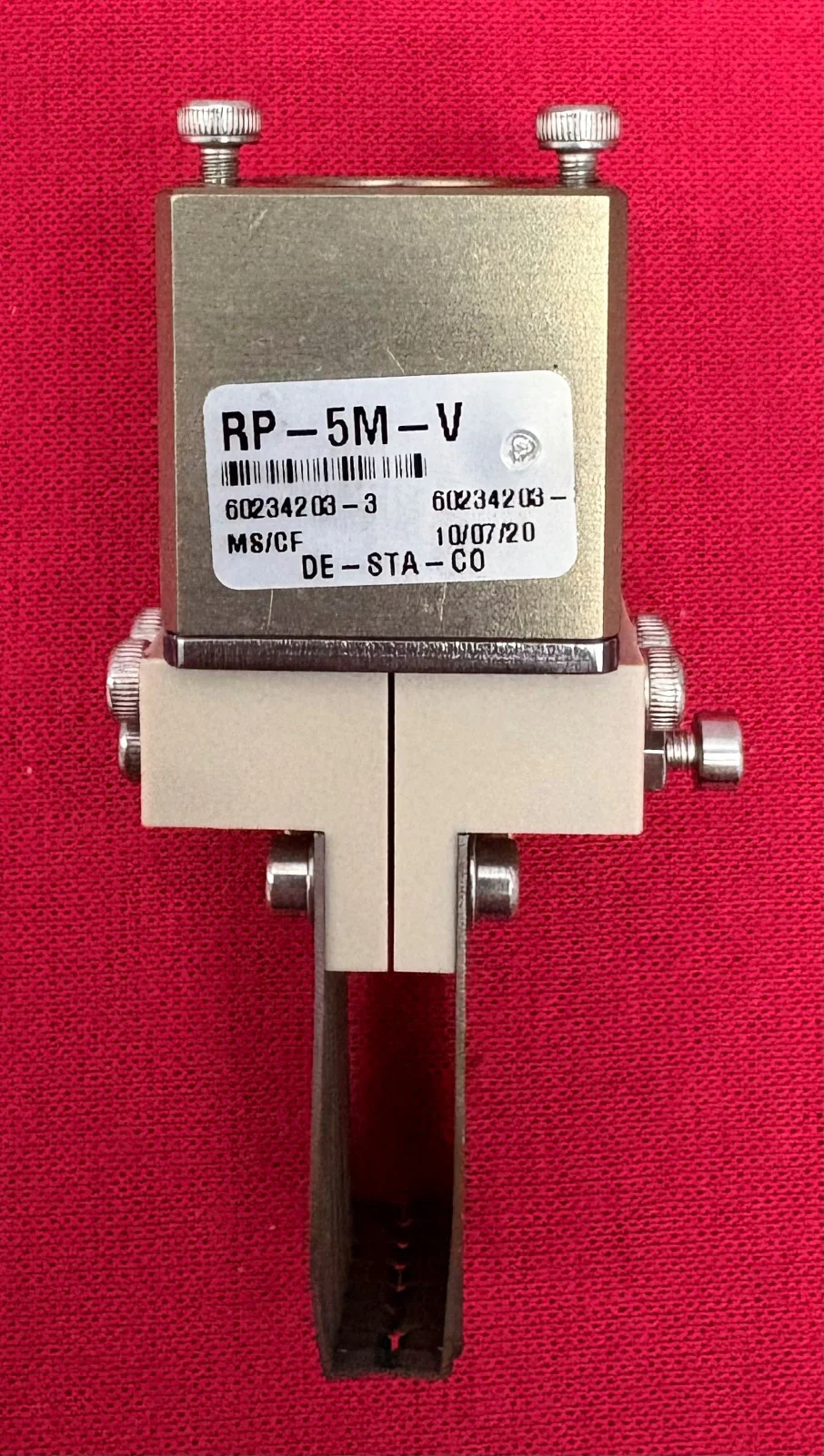 DESTACO ROBOHAND RP-5M-V MINIATURE 2 JAW PNEUMATIC PARALLEL GRIPPER PARTS/REPAIR