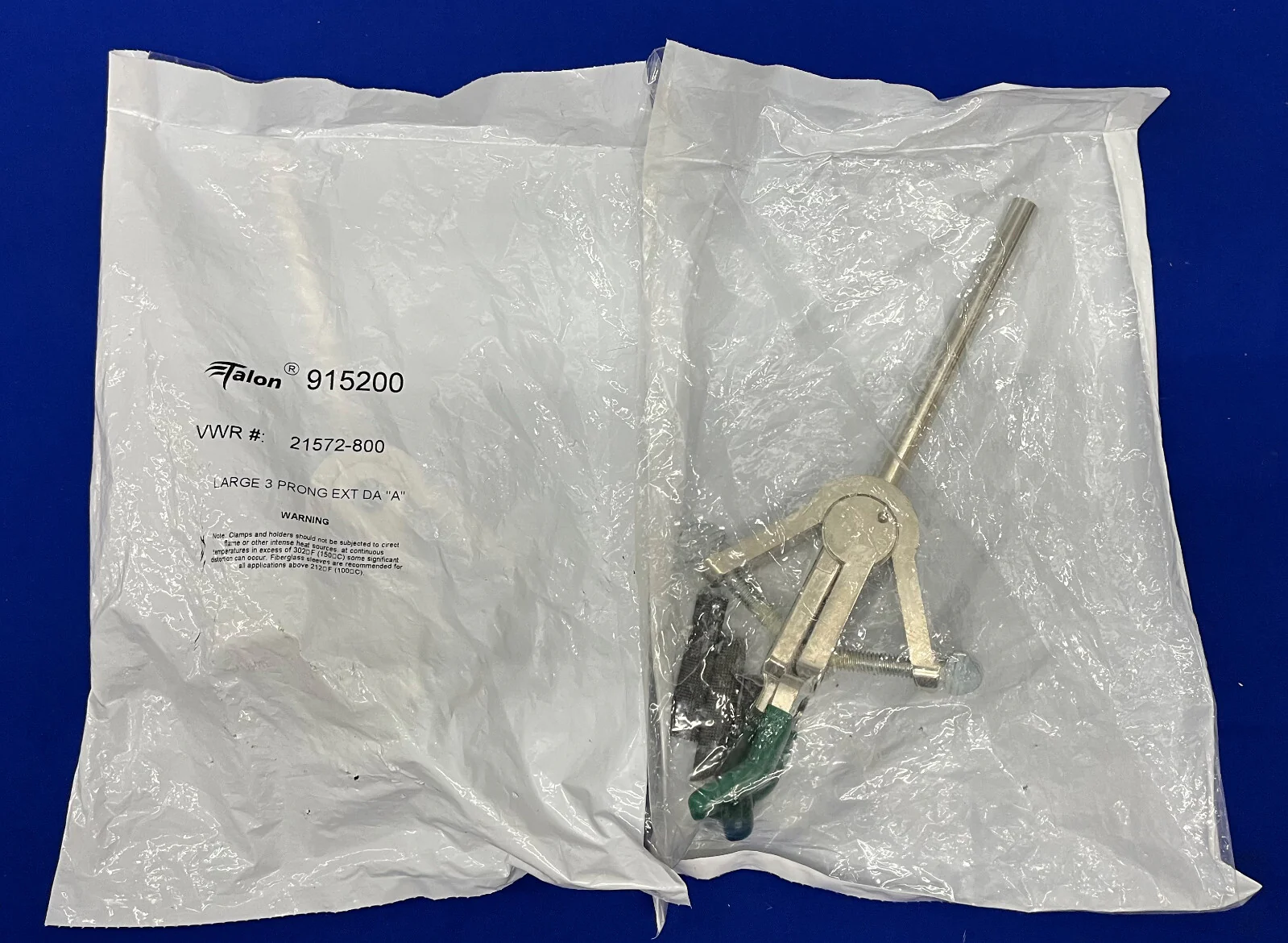 VWR TALON® 915200 21572-800 LARGE 3 PRONG EXT DA “A” LAB EXTENSION CLAMPS  QTY 2