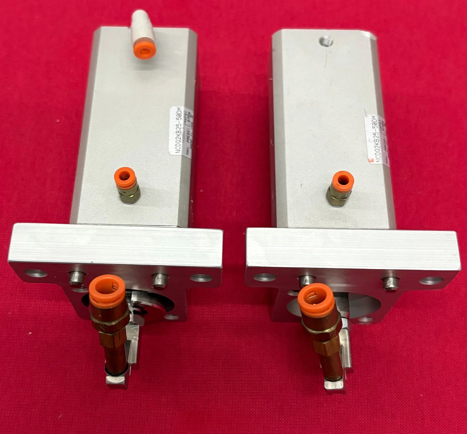 SMC NCDQ2KB25-50DM COMPACT NON-ROTATING DOUBLE-ACTING PNEUMATIC CYLINDER – QTY 2