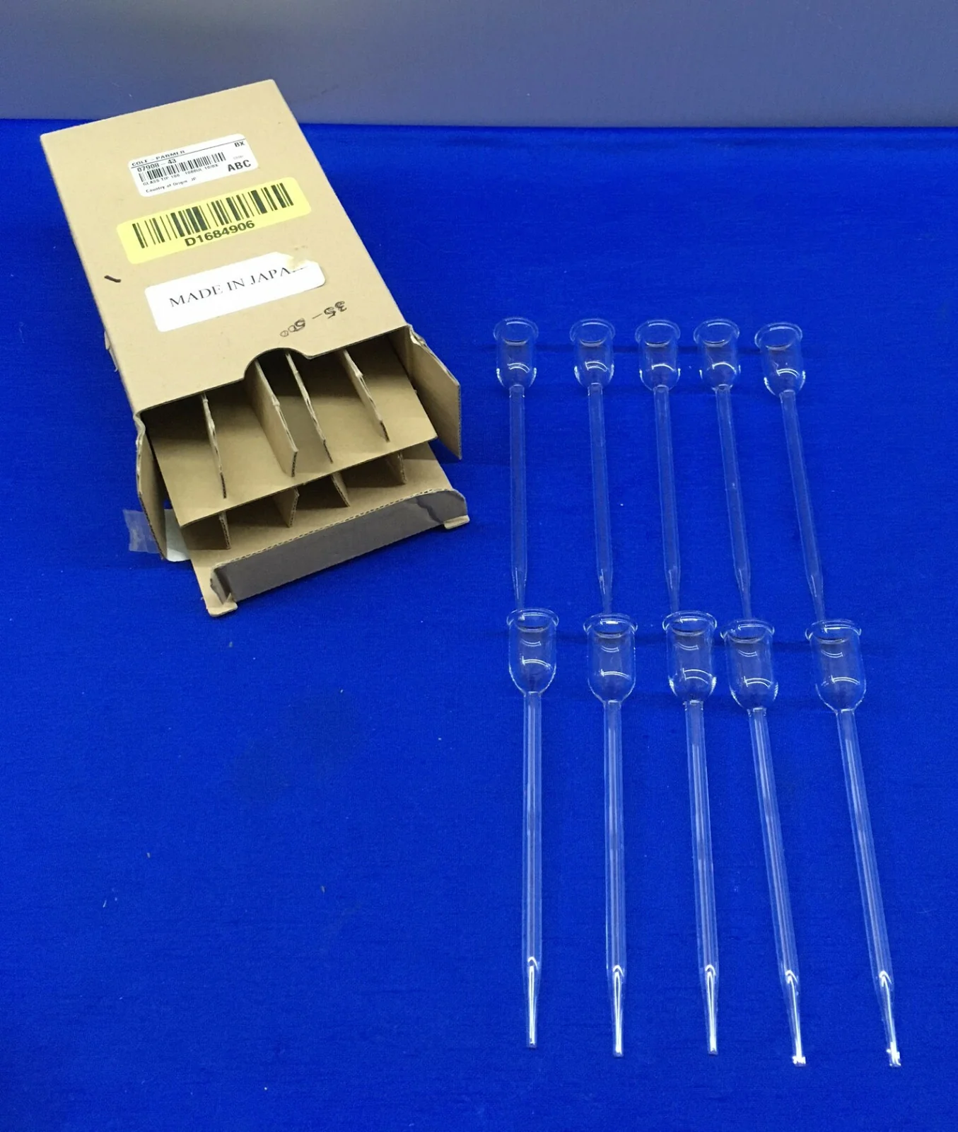 1 PKG OF 10 TIPS –  COLE-PARMER / NICHIRYO 07908-43 / 00-GLT-L 1000ul GLASS TIP