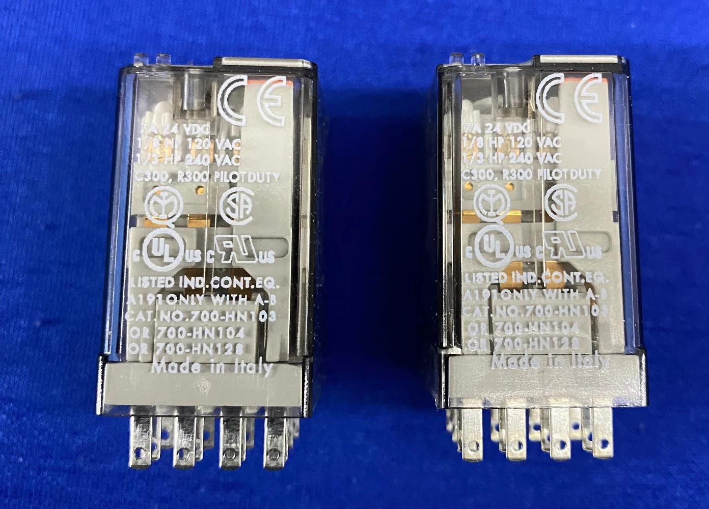 Allen Bradley AB 700-HC24Z24-4 SER D MINIATURE ICE CUBE RELAY – 1 LOT QTY 2