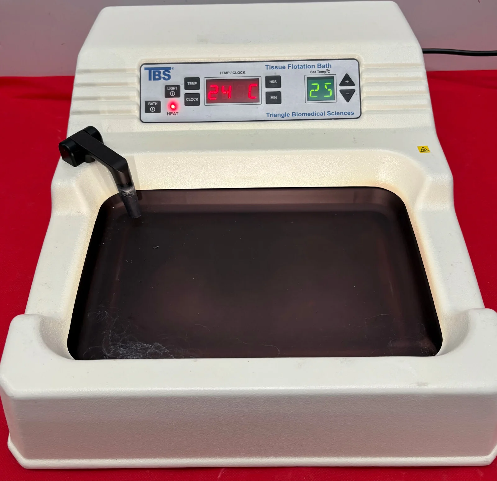 TBS TRIANGLE BIOMEDICAL SCIENCES TFB-L TISSUE FLOTATION BATH w/LIGHT – FOR PARTS