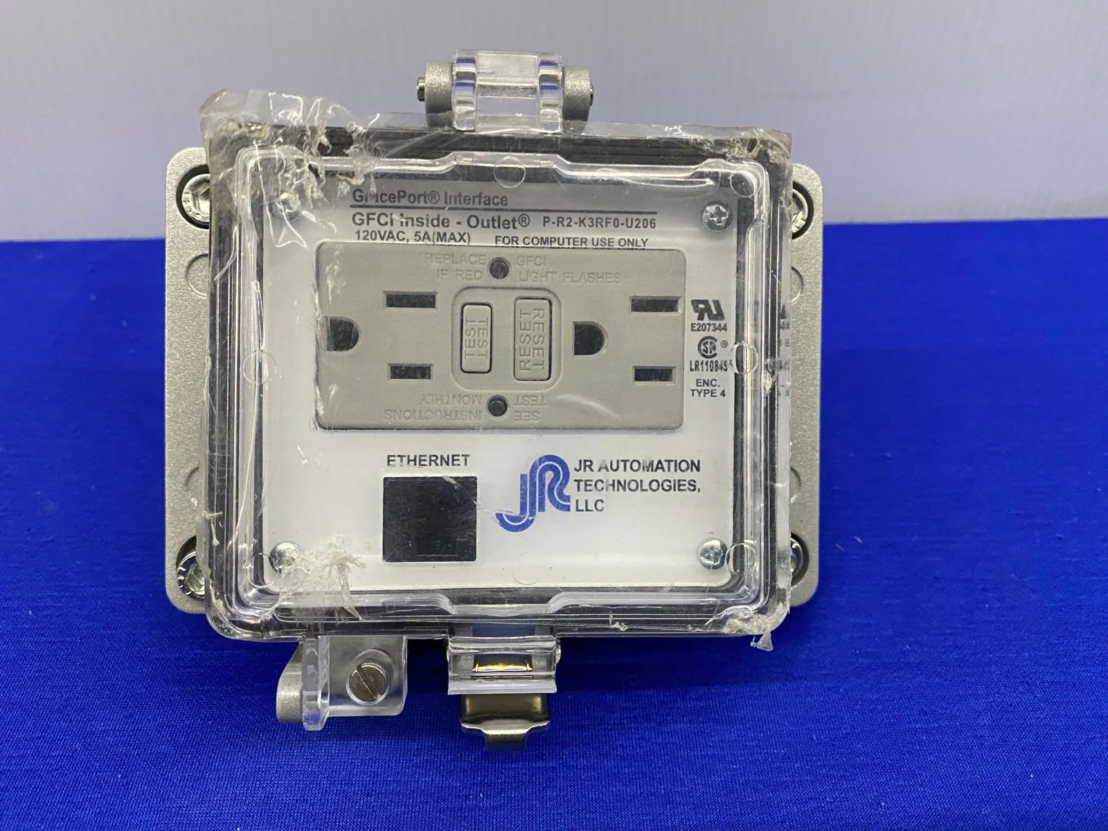 GRACE PORT ® JR AUTOMATION P-R2-K3RF0-U206 GFCI INSIDE – OUTLET® 120VAC 5A(MAX)