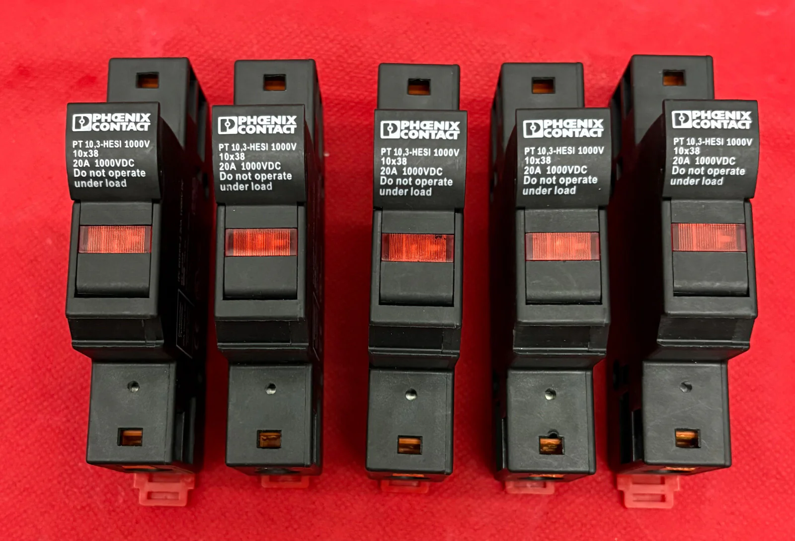 PHOENIX CONTACT PT 10,3-HESI 1000V FUSE MODULAR TERMINAL BLOCK – 1 LOT QTY 5