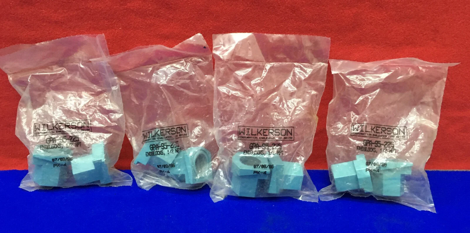 QTY 4 PACKAGES – WILKERSON GPA-95-225 MODULAR END BLOCK 1/2″ NPT