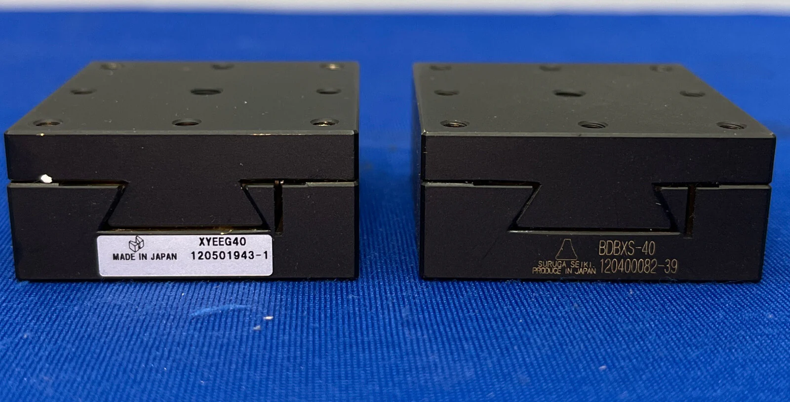MISUMI XYEEG40 & SURUGA SEIKI BDBXS-40 HIGH PRECISION XYAXIS STAGES DOVETAIL