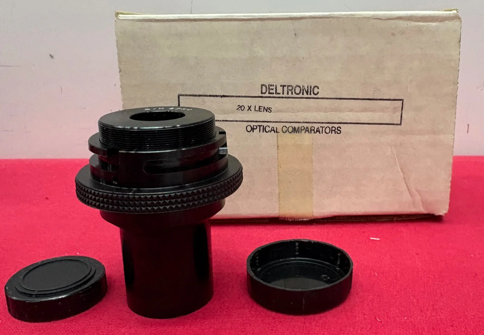 DELTRONIC 20X MAGNIFICATION OPTICAL COMPARATOR LENS – NO MODEL NUMBER