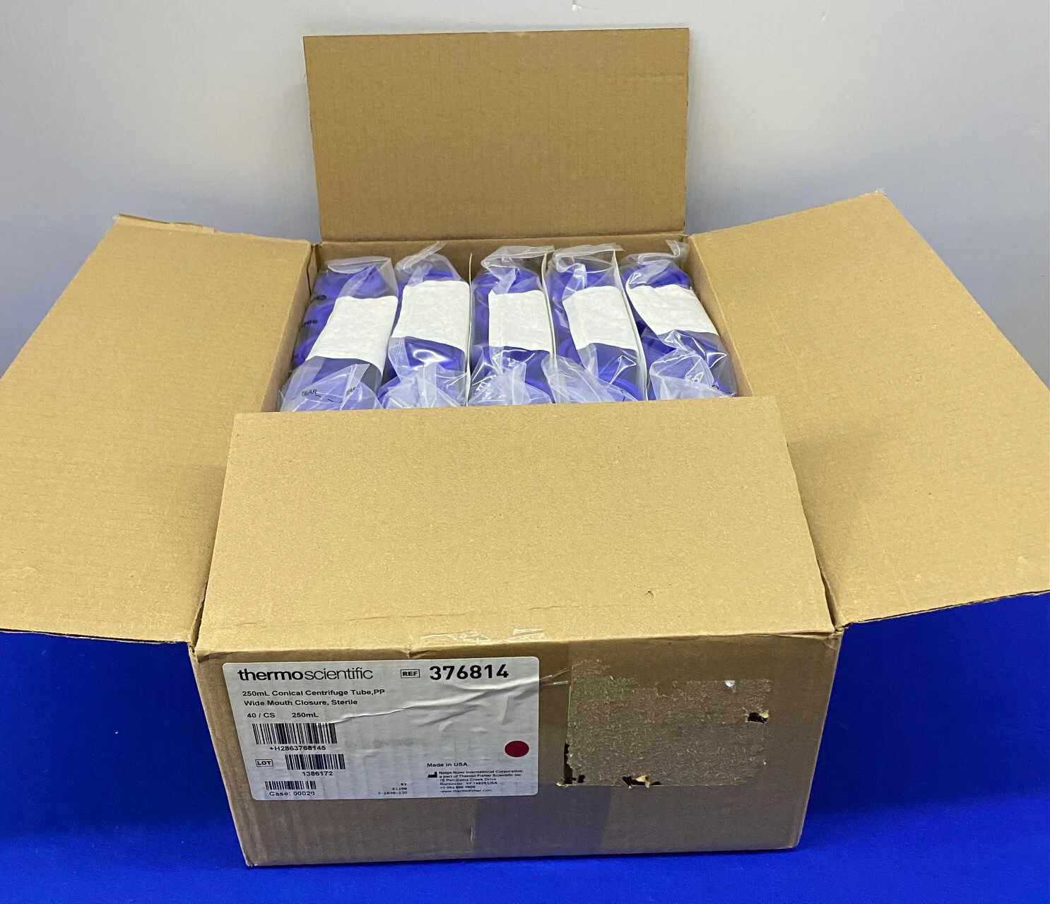 THERMO SCIENTIFIC / NALGE NUNC 250ml CONICAL CENTRIFUGE TUBE – 1 CASE OF QTY 40