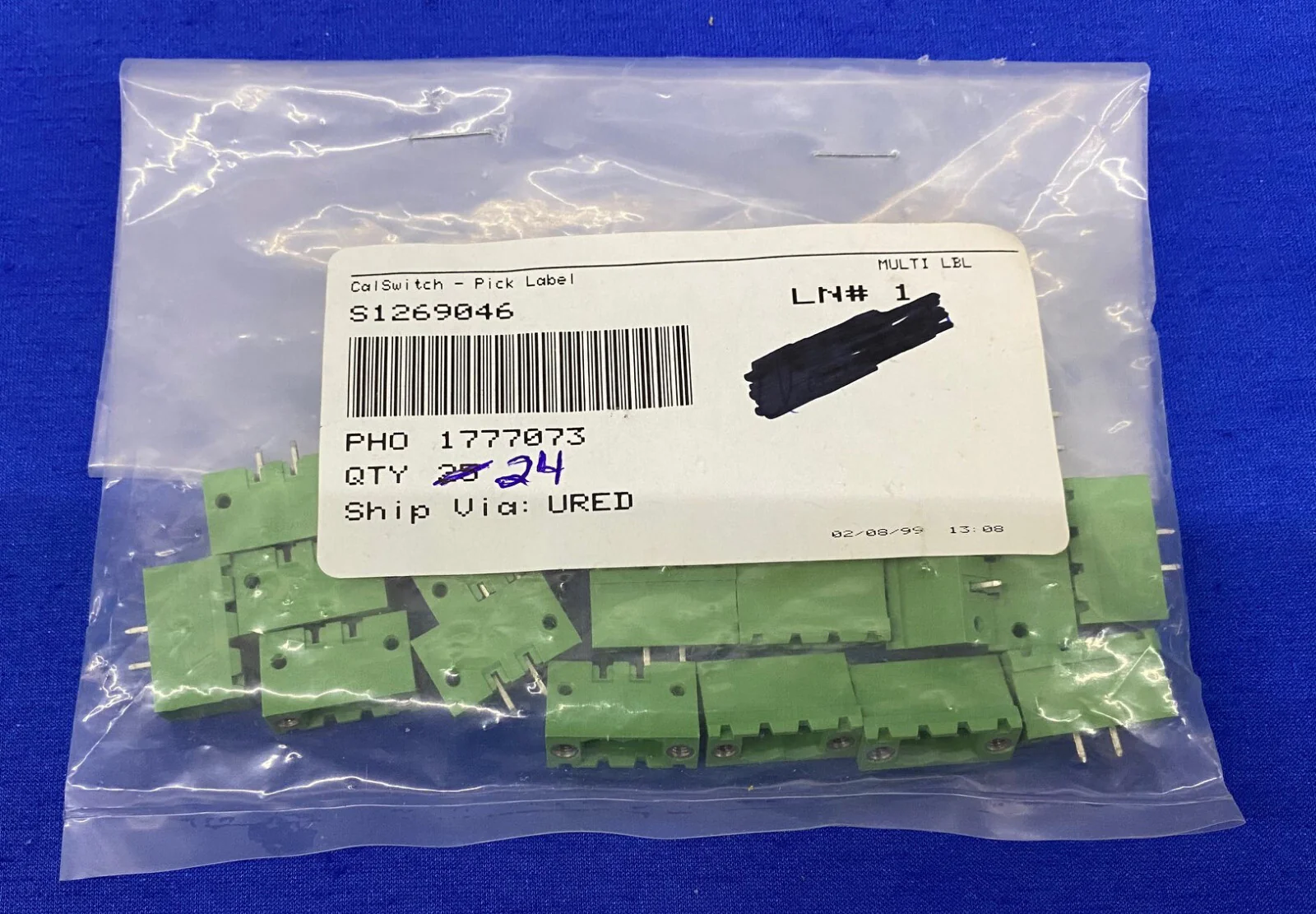 1 PKG QTY 24 – PHO / PHOENIX CONTACT 1777073 TERMINAL BLOCK HEADER