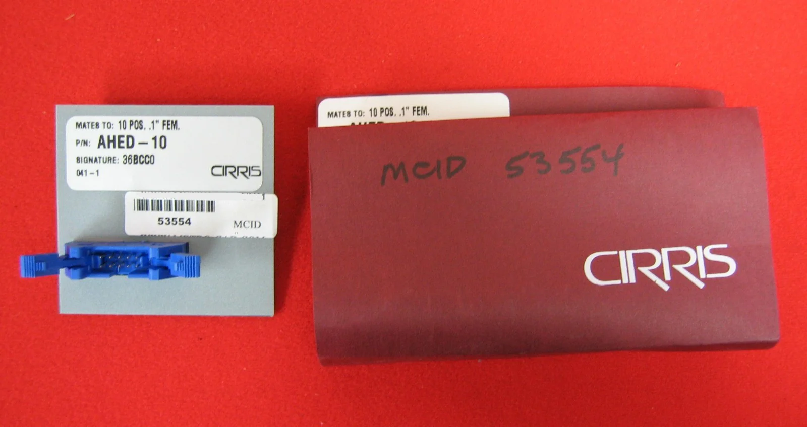 CIRRIS P/N AHED-10 SIGNATURE FIXTURE MATES TO 10 POS ..1″ FEMALE
