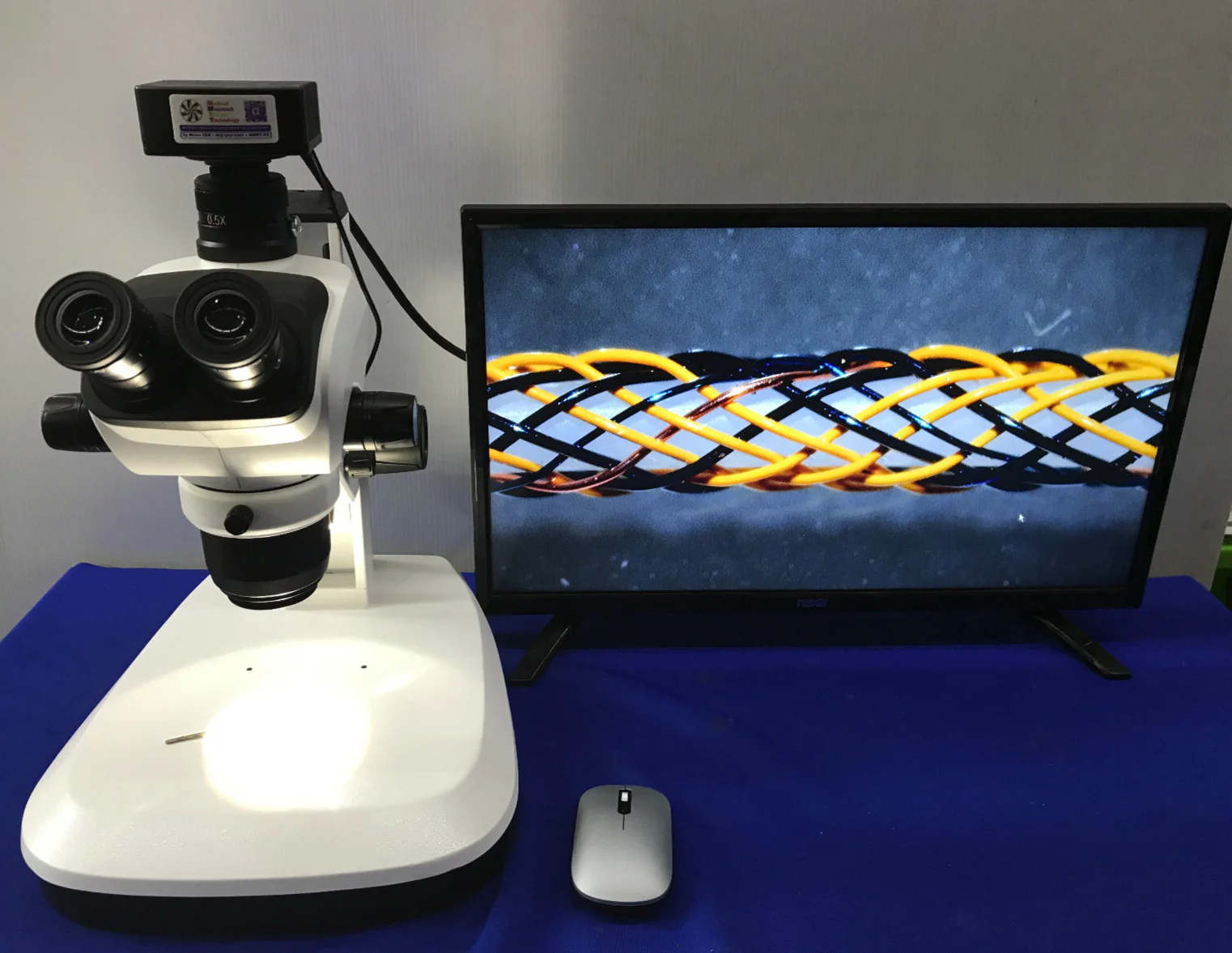MMBT Polarizing Stereo Trinocular Video Microscope With LED Backlight 6.8-47X