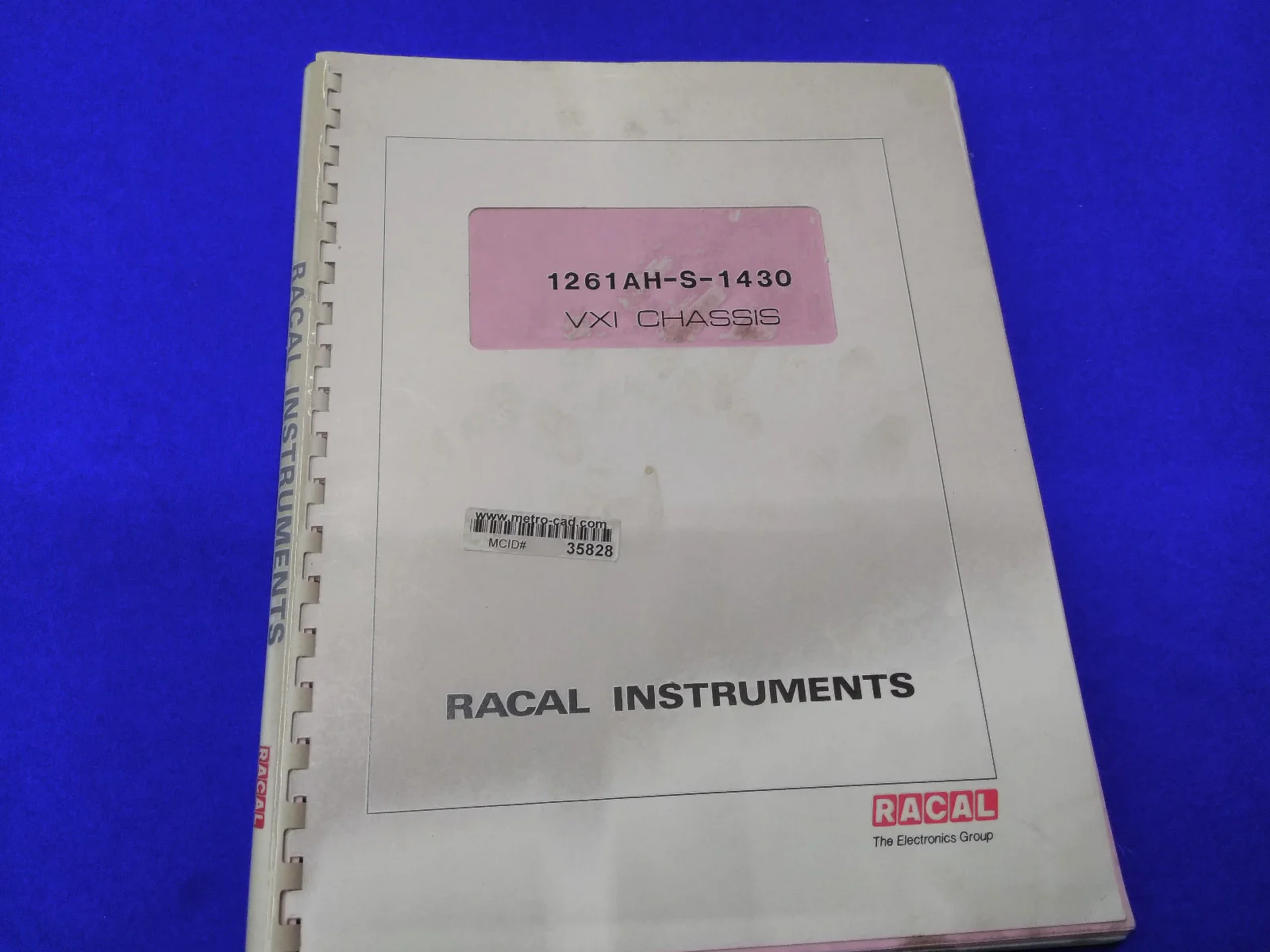 Racal Instruments, Inc. Installation Manual 1261 AH-S1430 VXI Chassis / 1261A