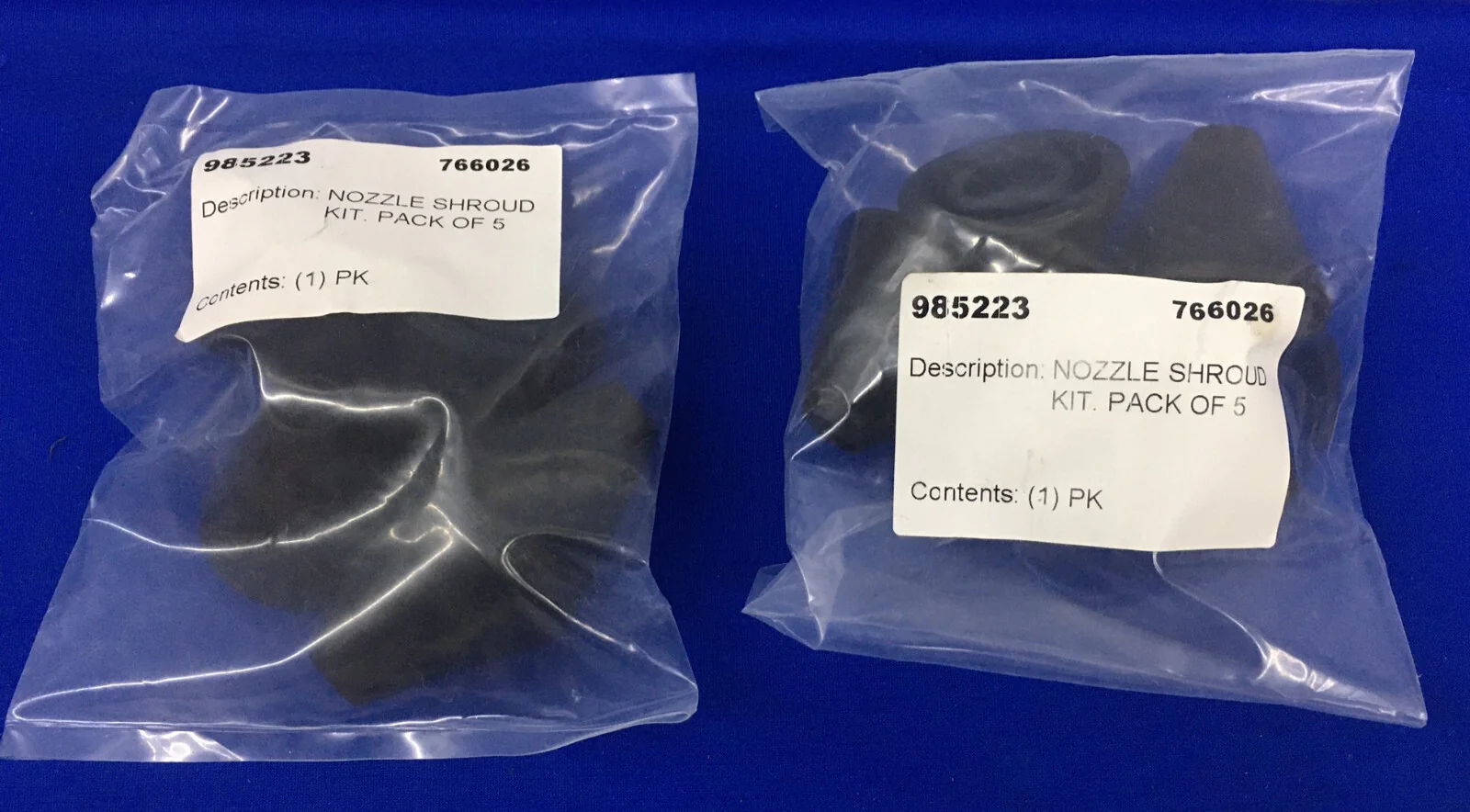 1 LOT OF 2 PKGS OF 985223 / 766026 NOZZLE SHROUD KIT – EA PKG CONTAINS 5 SHROUDS