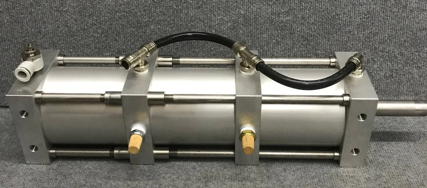 TRIPLE STACK 3 STAGE RAM TIE ROD PNEUMATIC CYLINDER 619/COMP 4.5″ (114.3MM) BORE