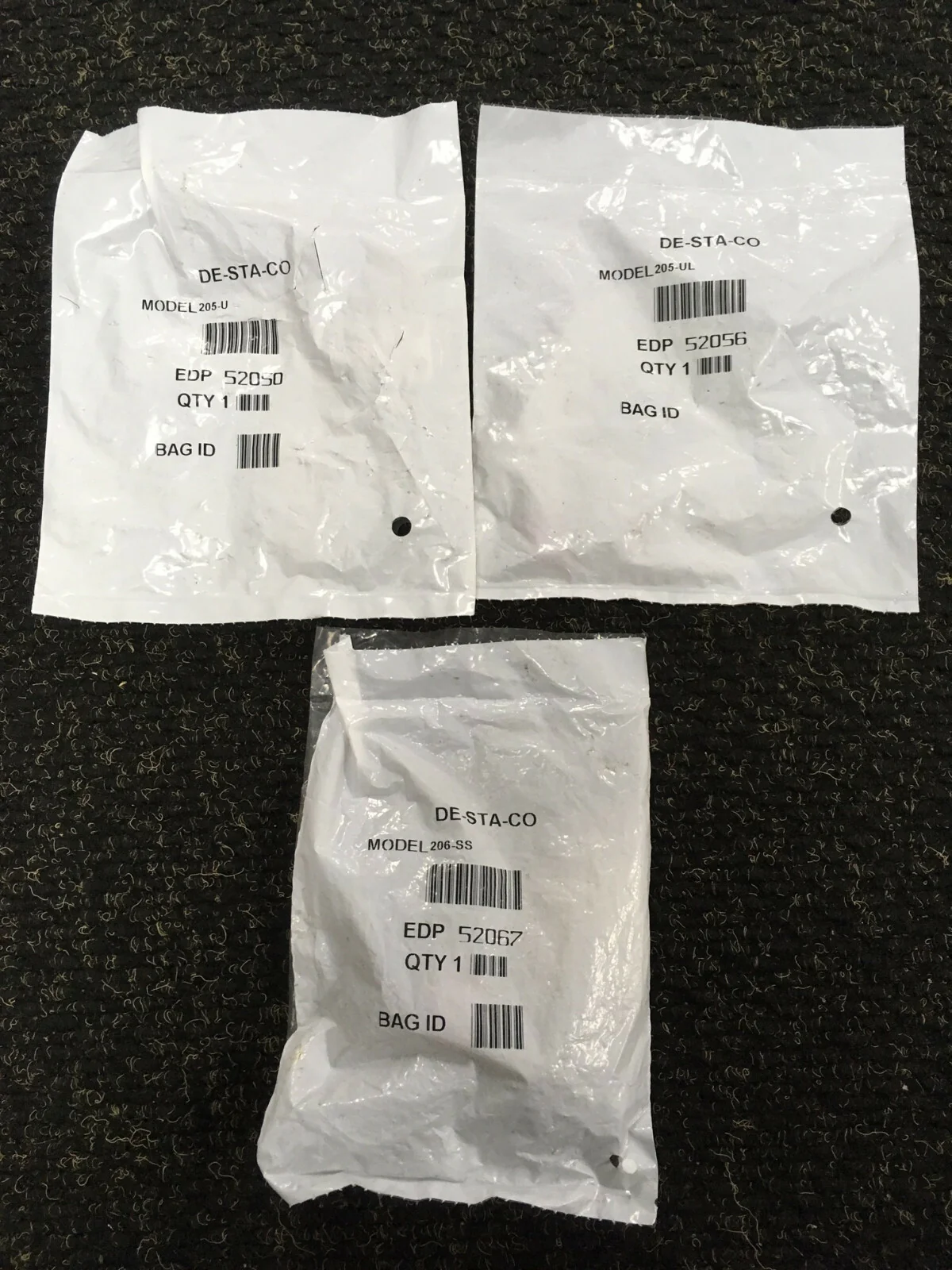 DE-STA-CO CLAMPS 1 EACH – 205-U EDP 52050 / 205-UL EDP 52056 / 206-SS EDP 52067