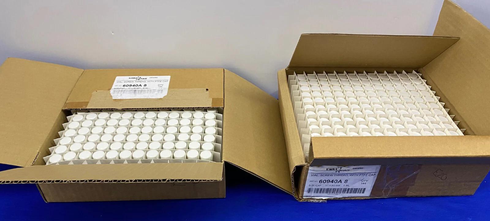 KIMBLE CHASE 60940A 8 / 60940A-8 VIAL SCREW THREAD W/ PTFE CAP – 2 PKGS OF 144EA