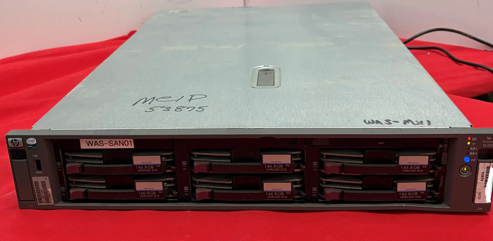 HP PROLIANT DL380 6 SLOT FOR HD 6 GB HOT SWAP – NO HD – NO MEMORY – PARTS/REPAIR
