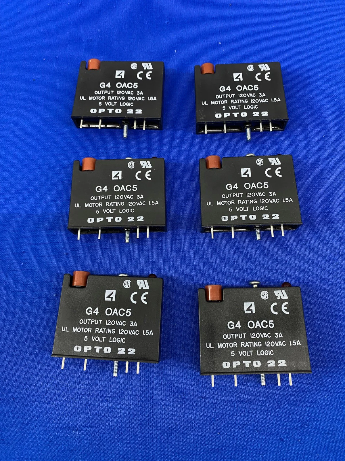 OPTO 22 G4 OAC5 OUTPUT 120VAC 5V LOGIC MODULE – 1 LOT QTY 6