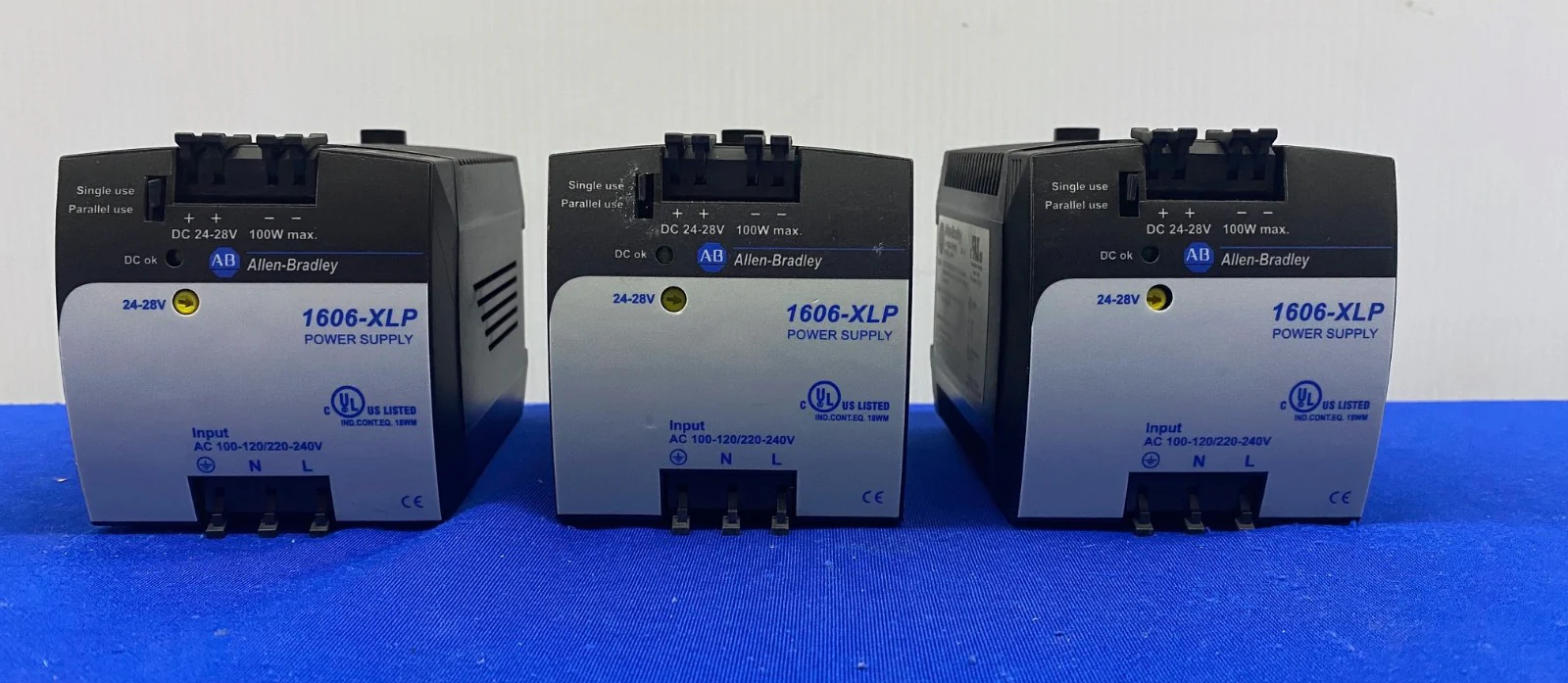 Allen Bradley AB 1606-XLP POWER SUPPLY 1606-XLP100E Ser.A  – 1 LOT QTY 3