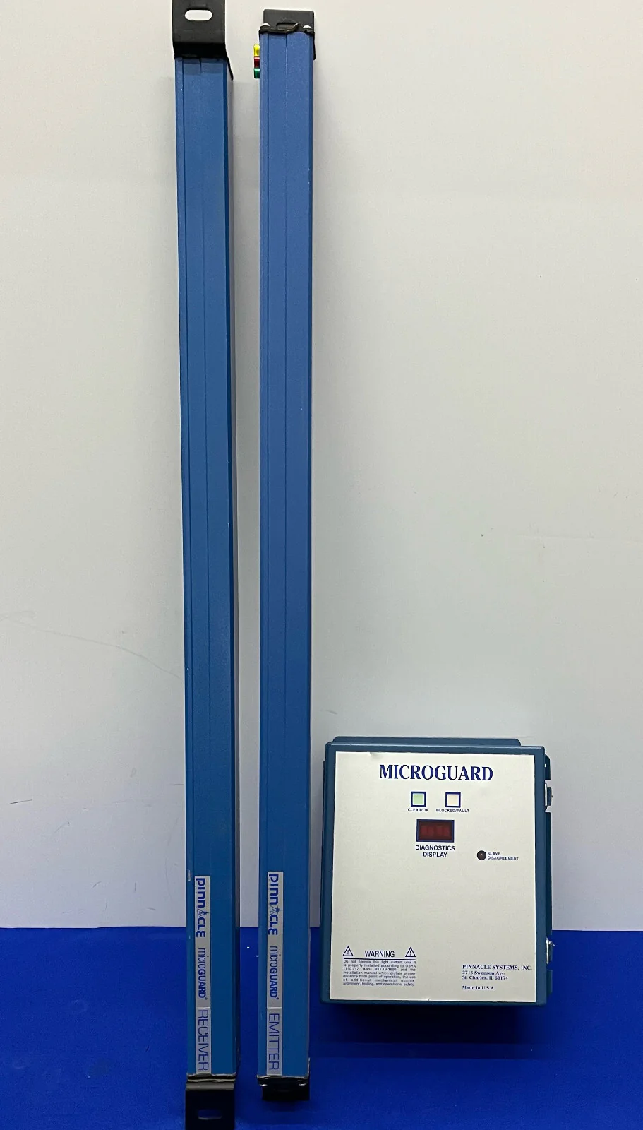 PINNACLE SAFETY LIGHT CURTAIN CONTROL BOX MG-28-0F-20 EMITTER & RECEIVER – PARTS