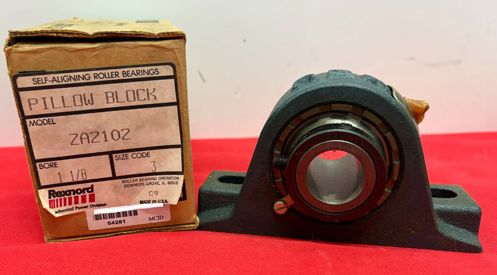 REXNORD ZA-2102 ZA2102 REX PILLOW BLOCK C9  ZA-2102 BORE 1 1/8″ SIZE CODE 3