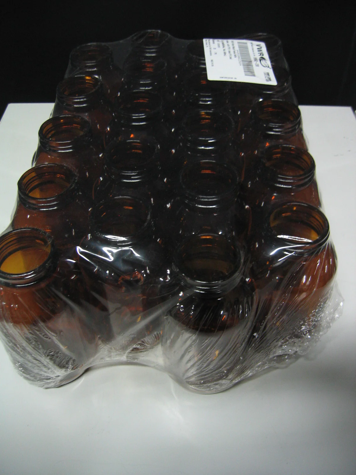 VWR 89043-238 WIDE MOUTH AMBER PACKER BOTTLES 16 OZ OUNCES AMBER (NO LIDS)