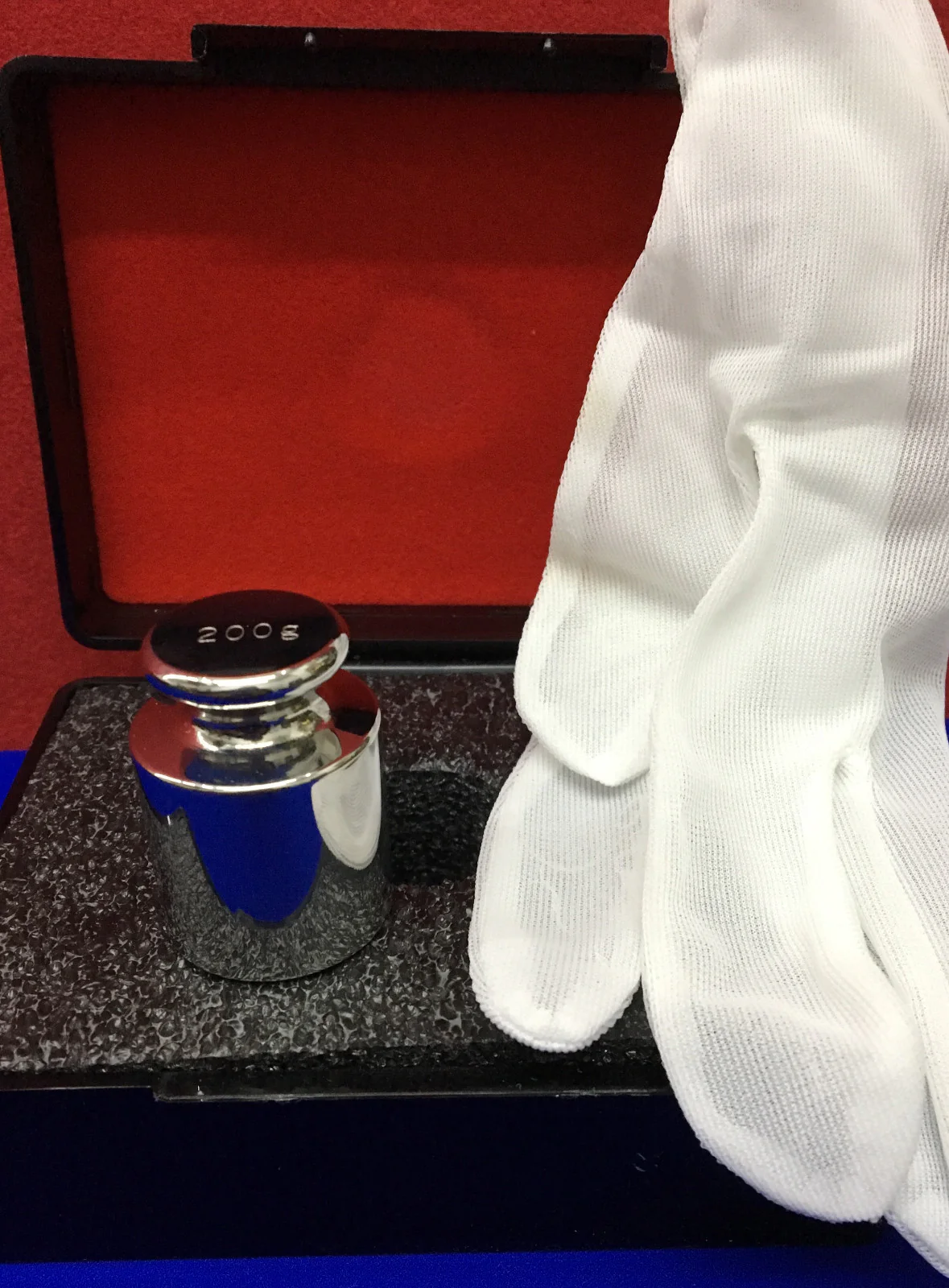 OHAUS 200g WEIGHT WITH CASE & GLOVE