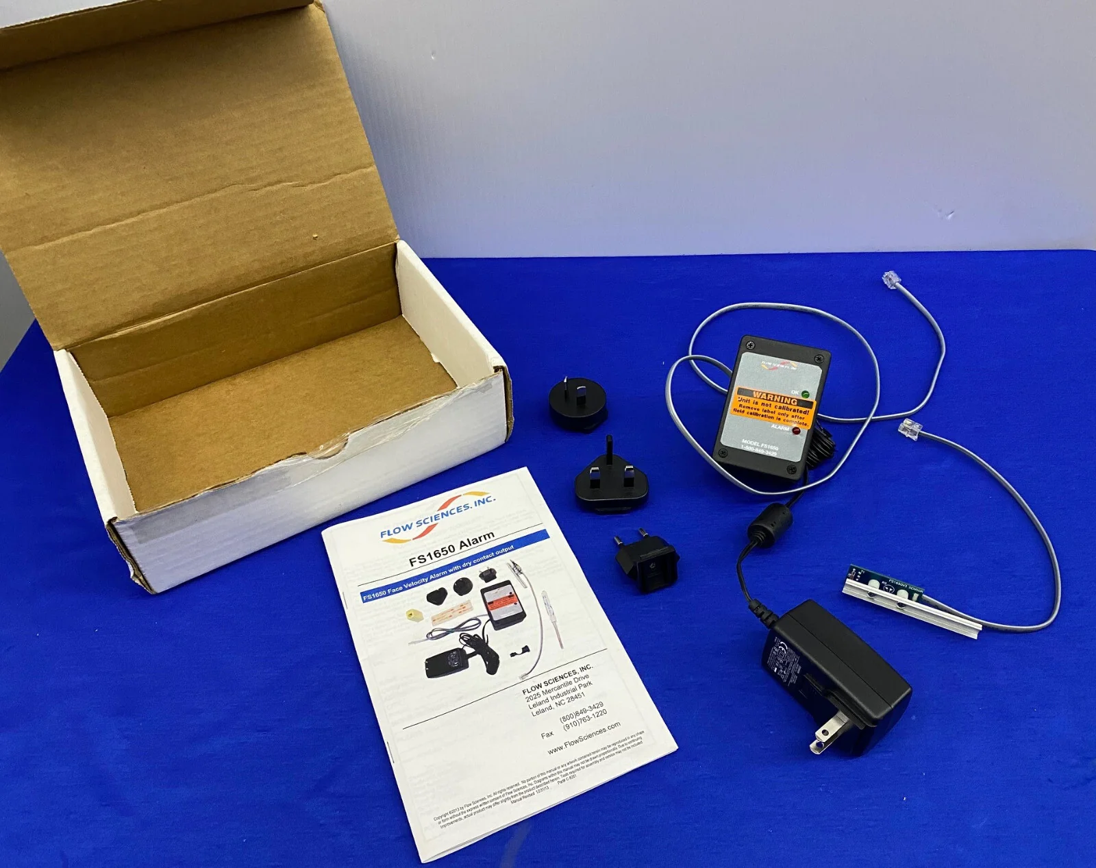 FLOW SCIENCES FS1650 ALARM – ITEM FOR PARTS REPAIR – MISSING PARTS D,E,F, & G